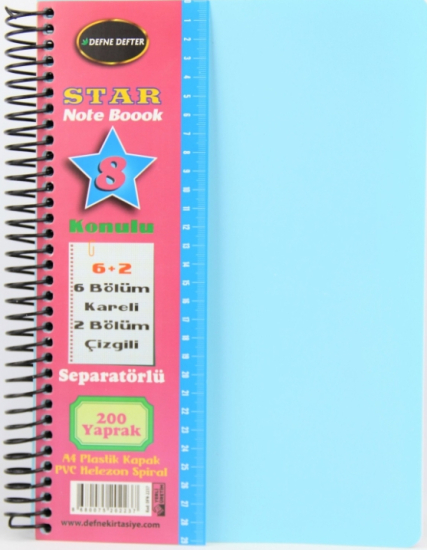 8 Bölmeli Defter