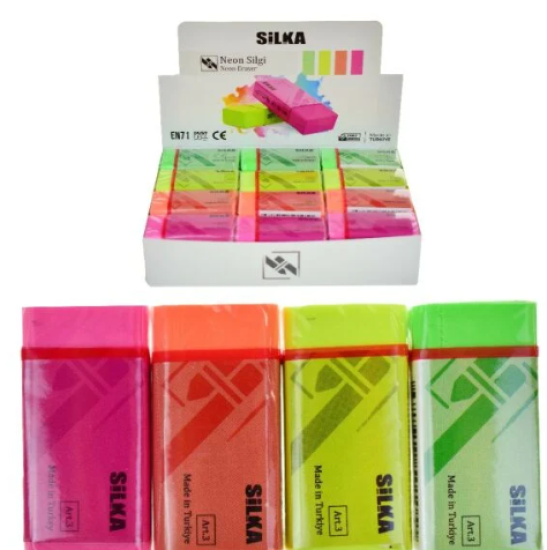 SİLKA NEON 4 RENK SİLGİ ART.3