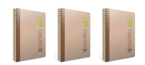 Gıpta Enviro Spiralli Kraft Sert Kapak Kareli Defter 17 x 24 cm