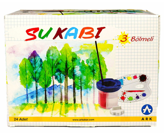 3 bölmeli boya su kabı