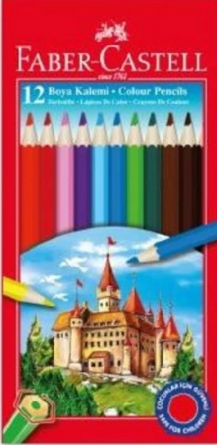 Faber-Castell 12 Renk Kuru Boya Kalemi