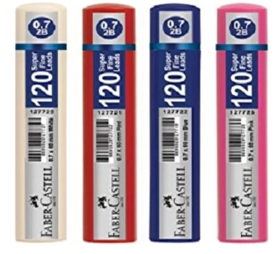 Faber-Castell 120'Li Kalem Ucu Super Fine Min 60Mm 2B 0,5 Siyah Tüp