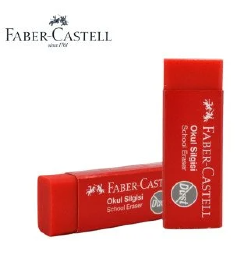 Faber-Castell Büyük Kırmızı Okul Silgisi