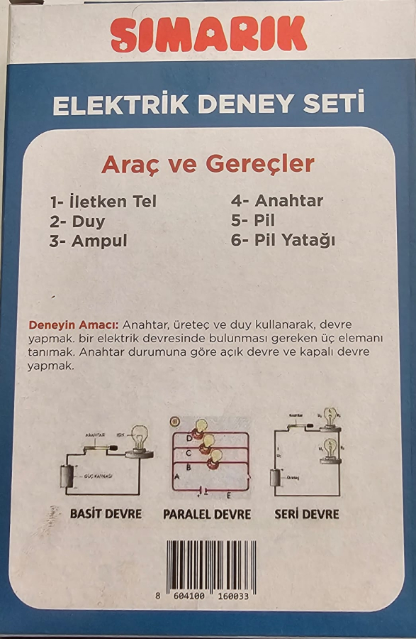 Elektrik Deney Seti, Eğitici Elektrik Devresi, Eğitici Deney Seti